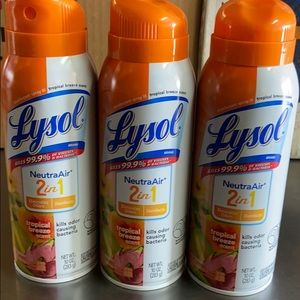 -Three Lysol spray